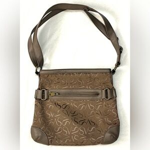 Simply Vera by Vera Wang Brown with Yellow Interior Shoulder Bag